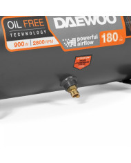 Daewoo Oil Free Air Compressor, 0,9 KW, 8l, 180 L/min, 2800 Rpm, 8 Bar, 11,5 Kg